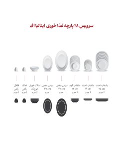 سرویس چینی 28 پارچه غذاخوری نیلوانا(چینی زرین) 6 سرویس چینی 28 پارچه غذاخوری نیلوانا(چینی زرین) - Image 3