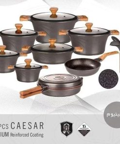 سرویس قابلمه 23 پارچه کاندید مدل سزار با پوشش تیتانیوم 10 قابلمه 23 پارچه کاندید مدل سزار با پوشش تیتانیوم۲