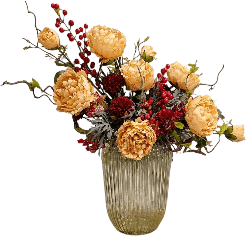 گل و گلدان تزئینی